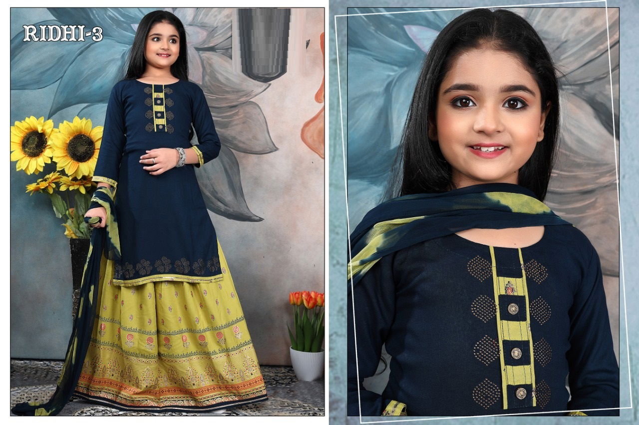 Ridhi 3 Readymade Dress Girls Kids Catalog